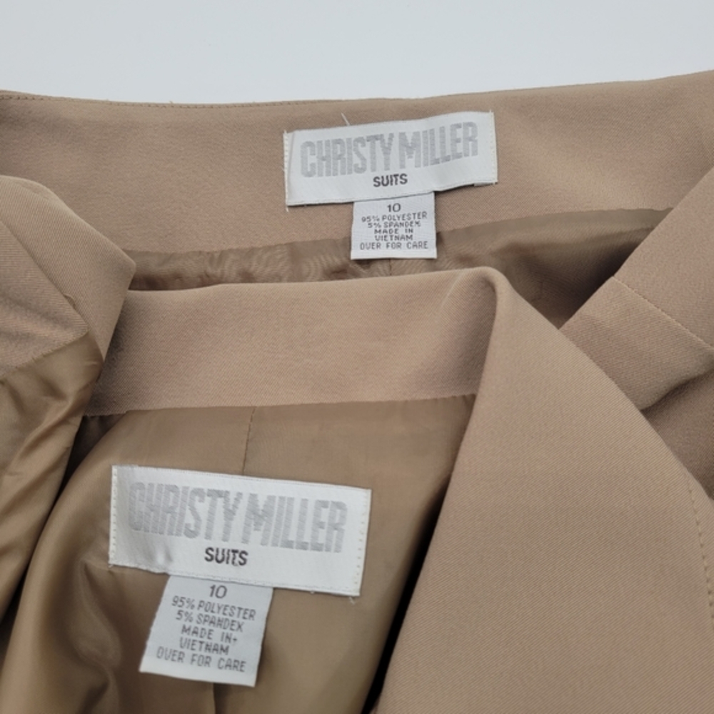 Christy Miller Three Button Blazer Side Zip Pants Fully Lined Womens Suit Sz 10 - Picture 9 of 14